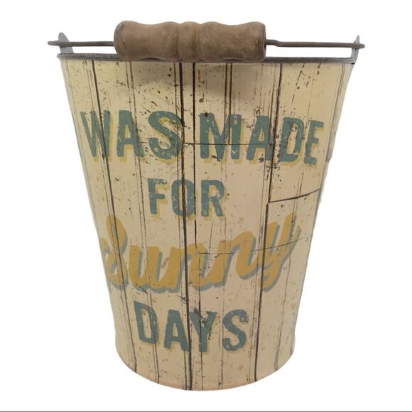 Beach Decor Metal Sand Pail Decoration Accent Costal Decor - Picture 10 of 12